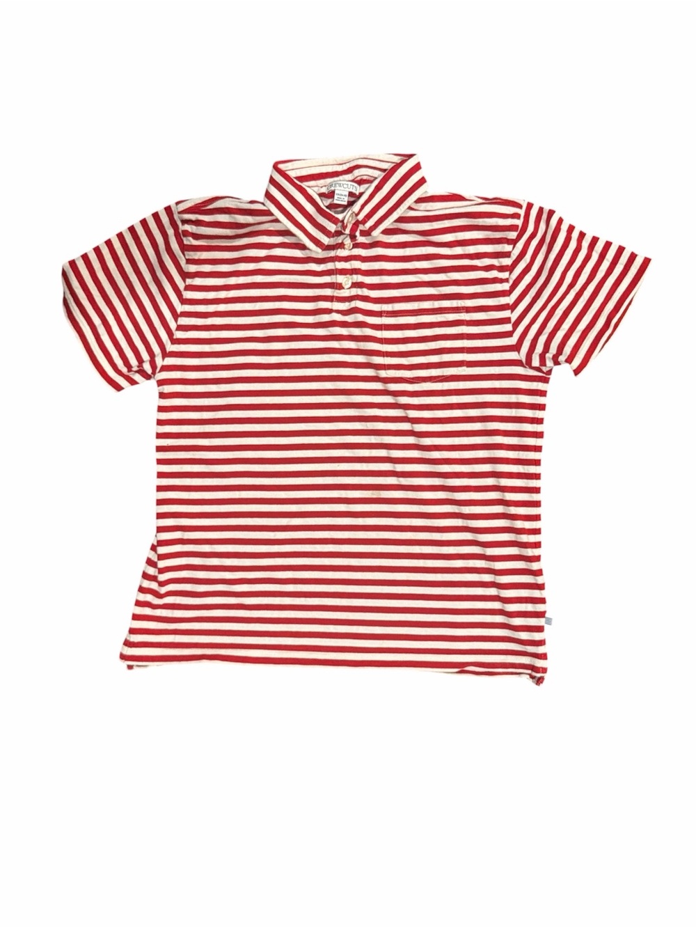 Crewcuts Red & White Striped Kids Polo Shirt